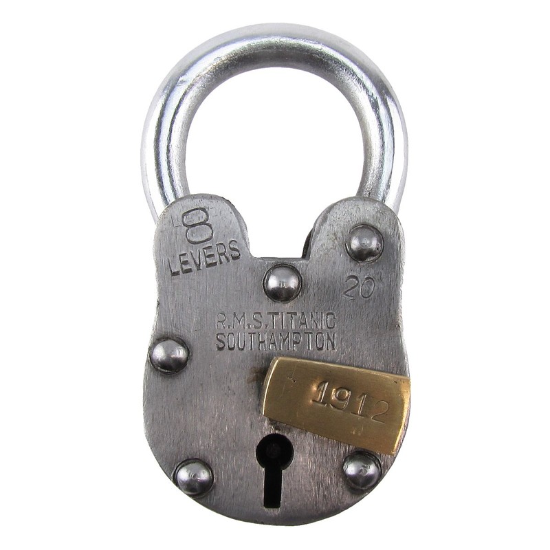 Large Metal 1912 RMS Titanic Model Padlock