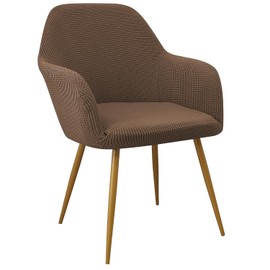 EBETA Set of 4 Swing Chair Covers, Dressing Chair Cover, Jacquard Chair Cover, Elastic Chair Throws, Covers for Office Chair, Computer Chair, Swivel Chair (Coffee, Pack of 4)