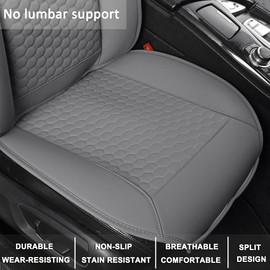 Black Panther Car Seat Cover, 1 Piece Universal Sideless Driver Seat Protector, Universal Fit 95% Vehicles, Without Lumbar Support (Gray)