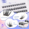 LZM Cluster Lashes 10mm Individual Eyelashes C Curl Lashes Individual