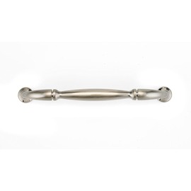 Richelieu Hardware BP23737128195 Hudson Collection 5 1/16-inch (128 mm) Center-to-Center Brushed Nickel Traditional Curved Cabinet and Drawer Pull Handle for Kitchen, Bathroom, and Furniture