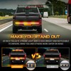 XRIDONSEN 48 inch Truck Amber Red Tailgate Strobe Lights Strip
