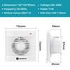 Aigostar Bathroom Fan 100 mm with Overflow Exhaust Fan Kitchen,