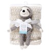 Hudson Baby Unisex Baby Plush Blanket with Toy, Sloth, One