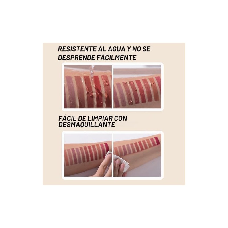Erinde Lápiz Labial Mate, Lápiz Labial De Larga Duración, A06#
