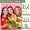 30 Pcs Bean Sprout Hair Clips Mixed Style Plant Hairpins