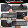 KitchenRaku Large Induction Cooktop Protector Mat 21.2x35.4 IN,Translucent (Magnetic) Electric