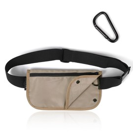 LASIEM Security Pouch, Waist Pouch, Security Pouch, Travel Goods, beige, (greige)