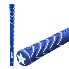 elitegrips Stinglace Rim Golf Grips, Set of 10, No Backline, Blue