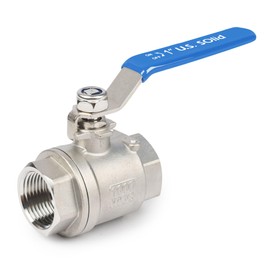 U.S. Solid 1 inch Ball Valve 316 Stainless Steel Female Ball Valve, Full Port
