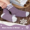 5 Pairs Womens Fuzzy Socks Warm Cozy Slipper Socks Fluffy
