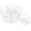 2 x 25 cm Lazy Susan Turntable Transparent, 6 Compartments