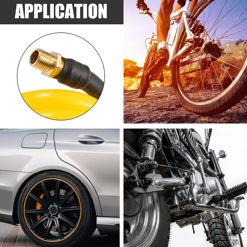 X AUTOHAUX 300cm Flexible Tire Valve Stem Extension Inflator Hose
