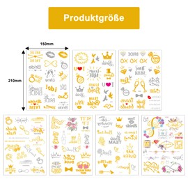 Tattoo Set, 7 Sheets Temporary Tattoos, Party Decoration, Birthday Decoration, Hen Party Accessories Decorations, Gifts Party Bags