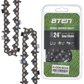 8TEN Full Chisel Skip Tooth Chainsaw Chain 24 Inch .058 3/8 84DL For Husqvarna 455 Rancher 372XP Jonsered 2065 (1 Pack)