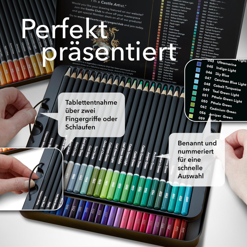 Castle Art Supplies Set - 72 Coloured Pencils Set for