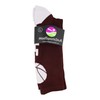 MadSportsStuff Basketball Logo Athletic Crew Socks, Medium - Maroon/White
