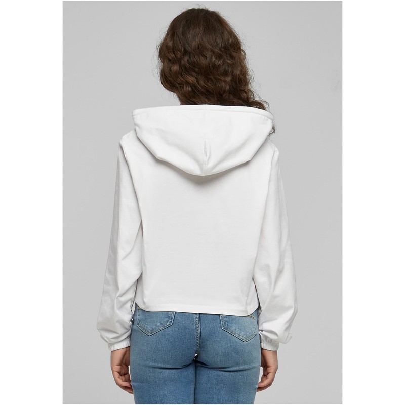 Urban Classics Tb5401-Ladies Heavy Short Hoody Felpa con Cappuccio, Bianco,