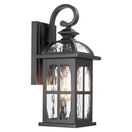 Darkaway Outdoor Wall Light Exterior Light Fixture with Water Ripple Glass, Aluminum Outside Lights Sconces Exterior Lighting for House Porch Patio Doorway Garage