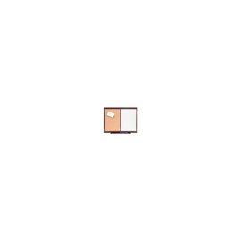 Lorell 84270 Bulletin Board Combo,Dry-Erase/Cork, 24-Inch X18-Inch, Mahogany Frame