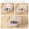 AIMALL Parrot Acrylic Stainless Steel Food Basin Box, Anti-Scattering Feeder