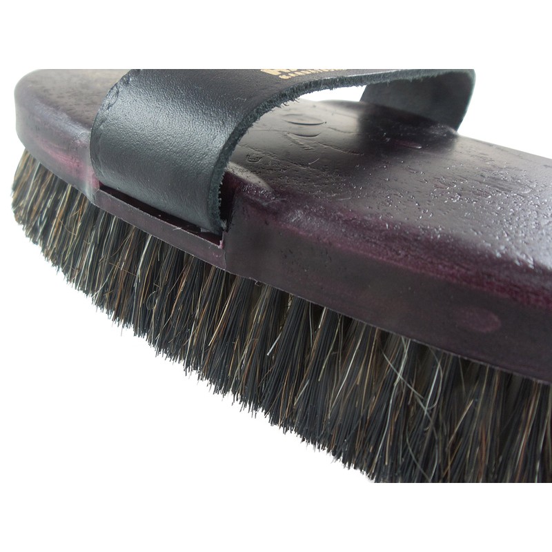 Military Horse Grooming Brush with Horse Hair Long Bristle in