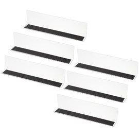 PATIKIL 6 Pack Shelf Dividers for Closet Organization, 250 x 30 x 60mm Acrylic Magnetic Closets Separator Kitchen Cabinet Shelves Under Bed Blocker for Bedroom Kitchen Office, Clear