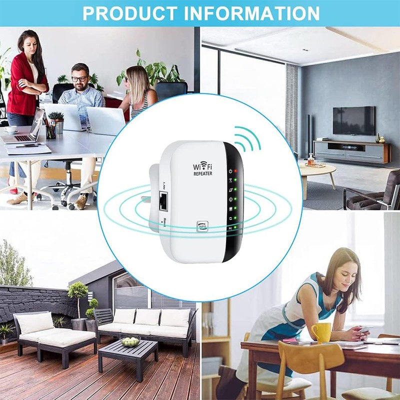 Yakiter WiFi Extender, Signal Booster Up to 5000sq. ft and