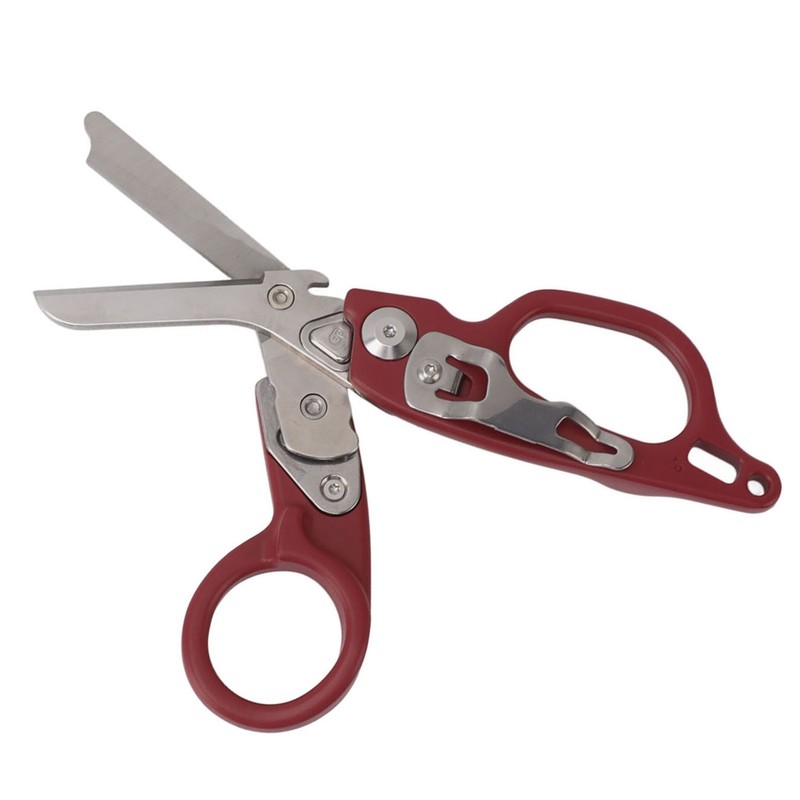 Emergency Response Shears Aluminum Alloy Multifunction Foldable Shears for Indoor
