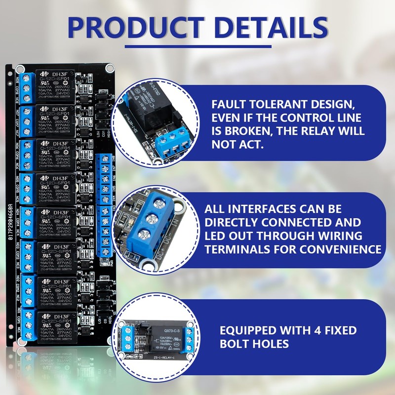 Innfeeltech 1pcs DC 12V Relay Module 8 Channel Relay with