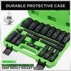 SWANLAKE 19-Piece 1/2" Impact Socket Set, 6 Point Impact Set,
