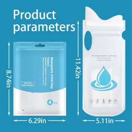 YUNYU 8pcs Disposable Female Urinal,Urine Bags Camping Hiking Urination Pee Device, Women Stand Pee Funnel Emergency Portable Urinal Pee Bottle For Traffic Jam/Travel/Camping/Hiking/Car Travel