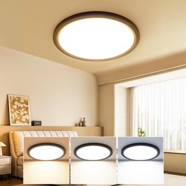 slochi Ceiling Light LED Ceiling Light Flat 18 W, Diameter 22 cm, 3 Colours 3000 K/4000 K/6500 K, IP44 Bathroom Lamp, 1800 LM Modern LED Lamp Ceiling Kitchen Lamp for Kitchen, Bathroom, Bedroom,