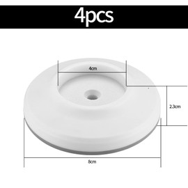 Pack of 4 Baby Safety Wall Protection Pads, Baby Wall Saver No Drilling for Baby Stair Gate Door Safety Gate Stair Gate Protects Pet Stairs Doors Walls Children Dog Wall Protection Pads (Round)