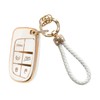 Alozbpo Key Fob Cover Compatible with Jeep, Soft TPU Key