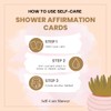 Self Care Shower Affirmation Cards [Waterproof] Positive Manifest For Women