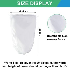 LOVYNO 4PCS Plant Covers Freeze Protection Winter Plant Covers for Outdoor Plants Plant Frost Protection Covers with Drawstring Frost Blankets for Plants 47.2 * 31.4 Inch