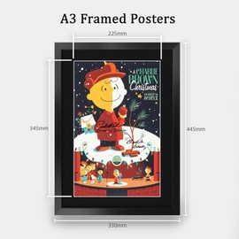 HWC Trading A Charlie Brown Christmas (1965) Gifts Printed Poster Signed Autograph Picture for Movie Memorabilia Fans - A3 Framed