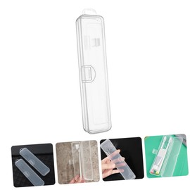 PACKOVE Travel Toothbrush Box Reusable Plastic Toothbrush Protector Cover Transparent Case for Travel Business Trip Picnic for Clean Dry Storage