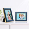 KSROECUD 5x7 Velvet Picture Frame, Navy Blue Photo Frames with