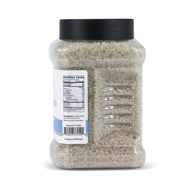 Ankerio Gray Sea Salt - 5 LB Jar, For Home