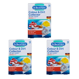 Dr. Beckmann Color & Dirt Collector Anti-Shedding Sheet, Set of 3 x 12 Sheets