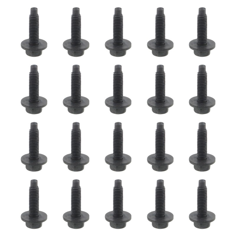 GoaMotors 20pcs Hex Washer Head Spin Lock Body Bolts Dark