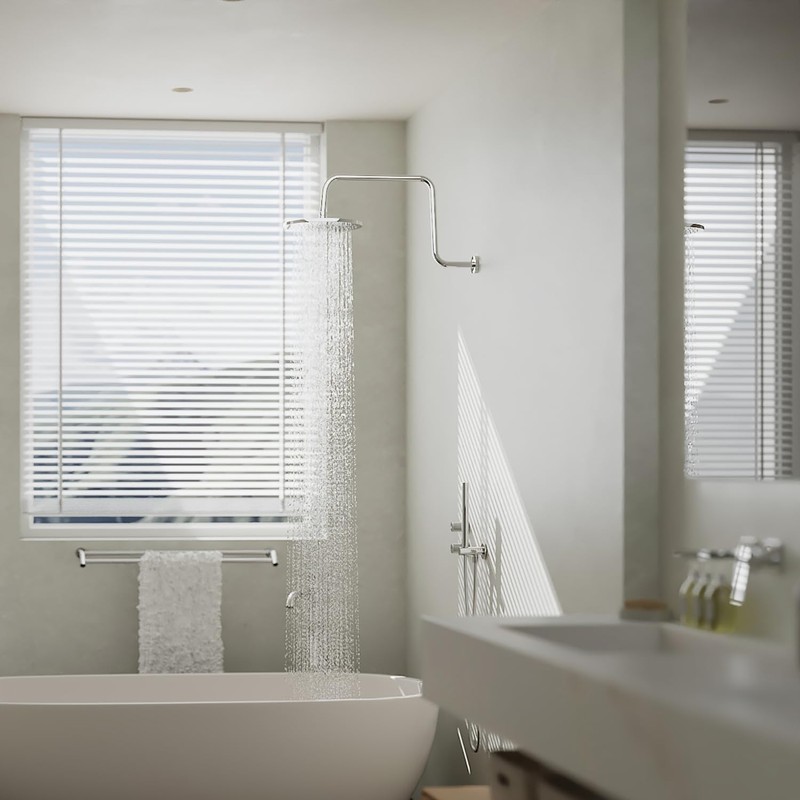 Naiture S Shaped Shower Arm, Gooseneck Shower Head Extension Arm,