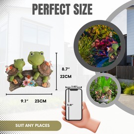 Dcmkimilv Garden Turtle Outdoor Patio Decor Figurine Solar Lights, Gifts for Women,Patio Balcony Yard Lawn Ornament Decor,Waterproof Decorative Lights,HalloweenGarden