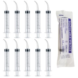 ペット用シリンジ 10本セット 12ml 猫 犬用品 給水 給食 投薬器 流動食 哺乳器 流動食注入器 注入器 曲げノズル 液状の薬、錠剤やカプセル適用 プラスチック 針なし 口腔洗浄器 (12ml)