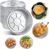 50PCS Disposable Aluminum Pots Aluminum BBQ Plates 6" Disposable Aluminum