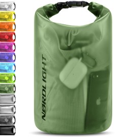 Nordlight Dry Bag and Waterproof Bag - (20L, Dark Green) Waterproof Packing Bag with Roll Top Closure and Shoulder Strap | Swimming, Beach, Canoeing, Stand Up Paddling, Diving