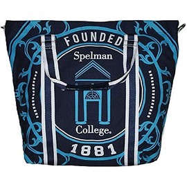 TCEShop Big Boy Spelman College S1 Canvas Tote Bag [Navy Blue - 20" x 15"] - ID#144135