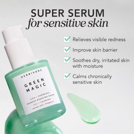 HERBIVORE Green Magic Cica + Ceramides Redness-Reducing Serum, Plant-based, Vegan, Cruelty-free, 30mL / 1 oz